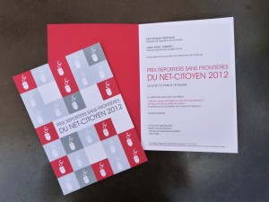 Invitation au prix du net-citoyen 2012                      